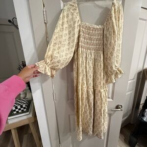 Floral Cream Women's Dress